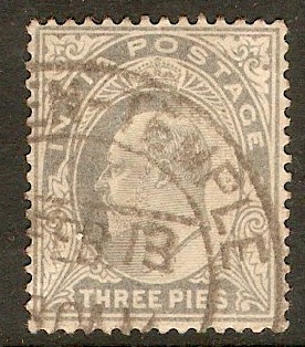 India 1902 3p Grey. SG119.